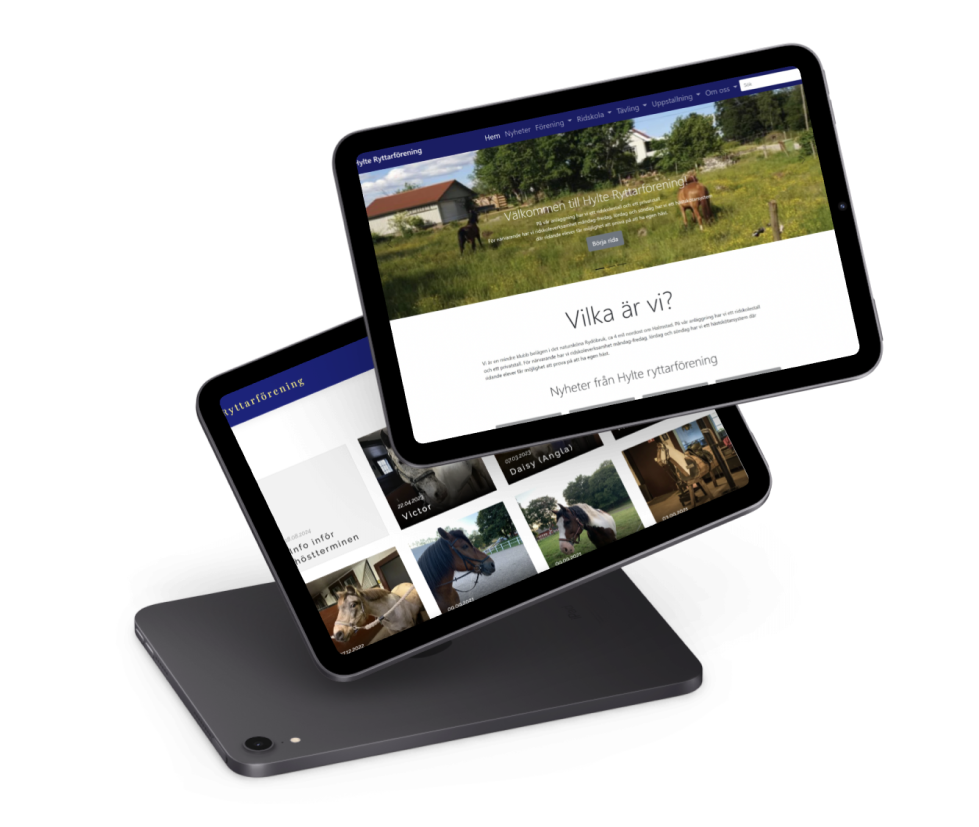 Image of mockup for project hylte equestrian association